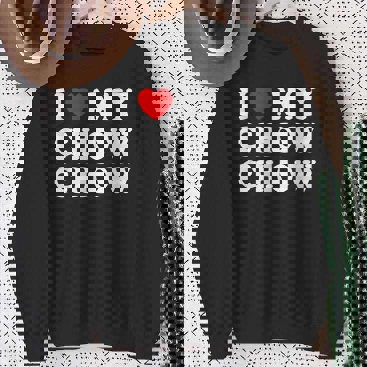 Dog I Love My Chow Chow Chow スウェットシャツ 年配の女性への贈り物