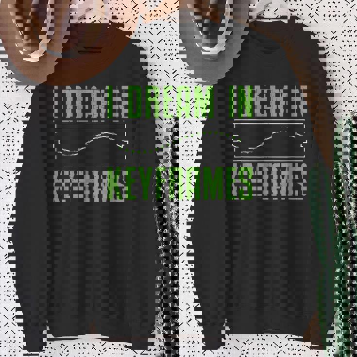 I Dream In Keyframes おもしろモーショングラフィックデザイナー アニメーター スウェットシャツ 年配の女性への贈り物