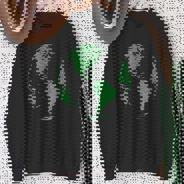 Earth Dayave Our Planet Climate Change 地球儀 世界地図 スウェットシャツ 年配の女性への贈り物