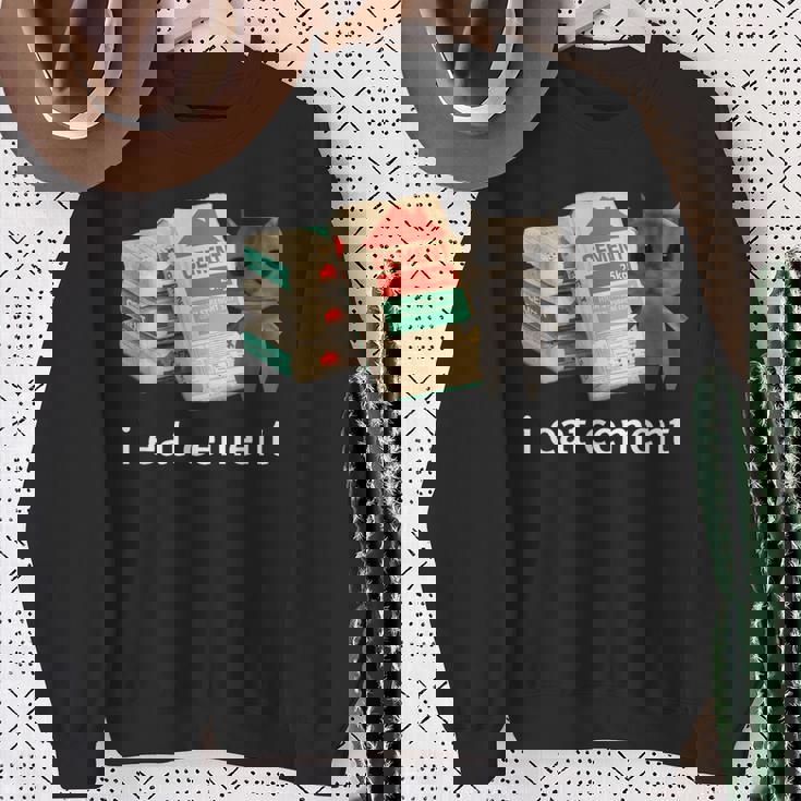 I Eat Cement 猫シャツ キッズ 面白い ダンク 猫 ミーム スウェットシャツ 年配の女性への贈り物