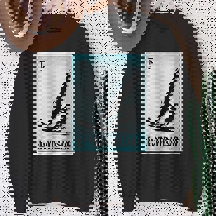 El Windsurf メキシカンウインドサーフィンカード スウェットシャツ 年配の女性への贈り物