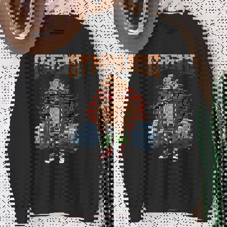 Fitness Gympanse Deadlift Workout Training Gymを行っています スウェットシャツ 年配の女性への贈り物