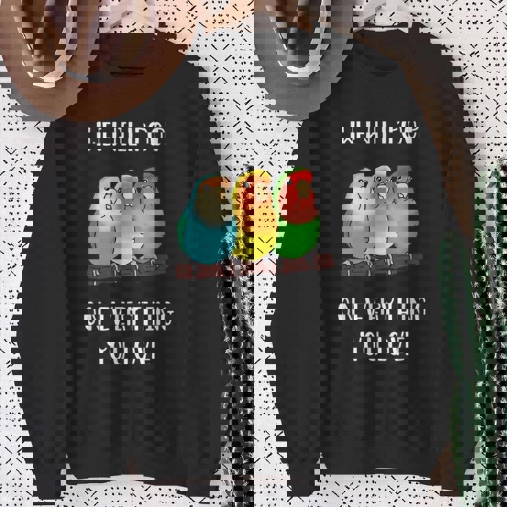 Cute Lovebirds Will Poop On All You Love スウェットシャツ 年配の女性への贈り物