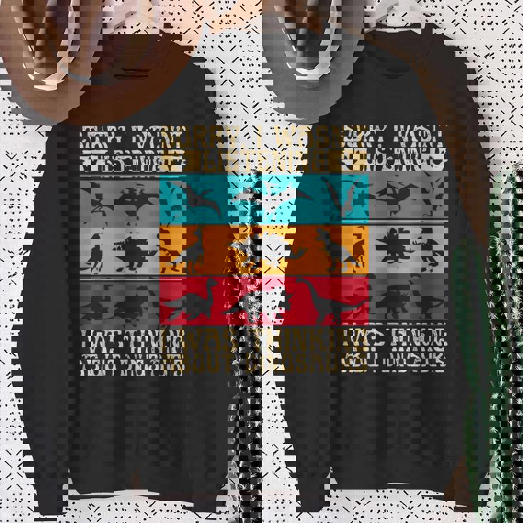 Dinosaur Vintage Dinosaur Outfit Types Of Dinosaurs Sweatshirt Gifts for Old Women