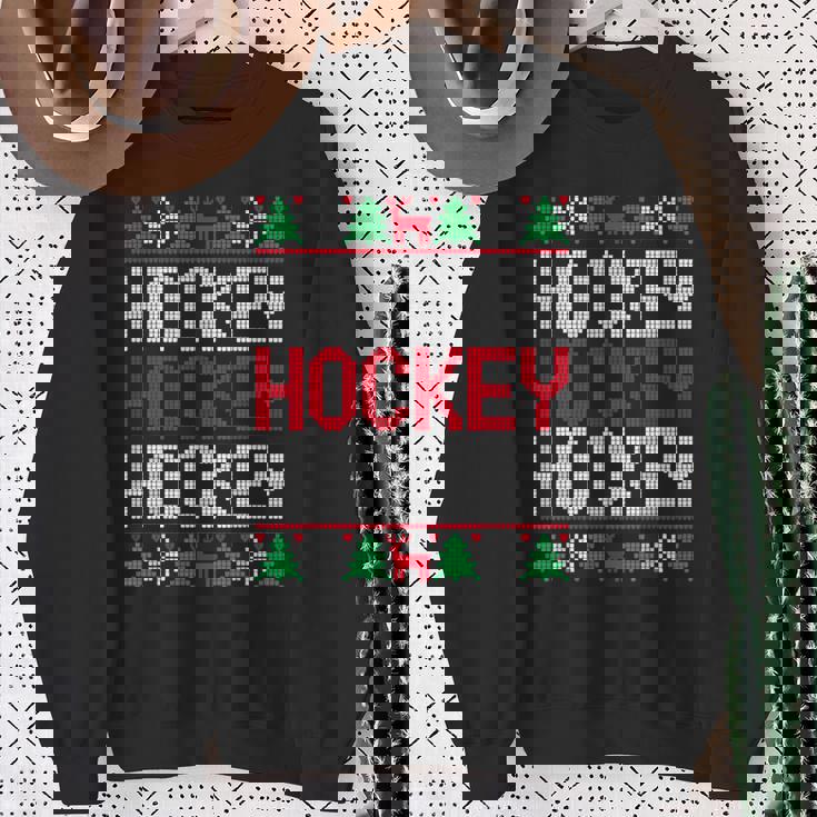 Xmas Ornaments Ugly Christmas Sweater Hockey Player Sweatshirt Gifts for Old Women Xmas Ornaments Ugly Christmas Sweater Hockey Player Sweatshirt Gifts for Old Women