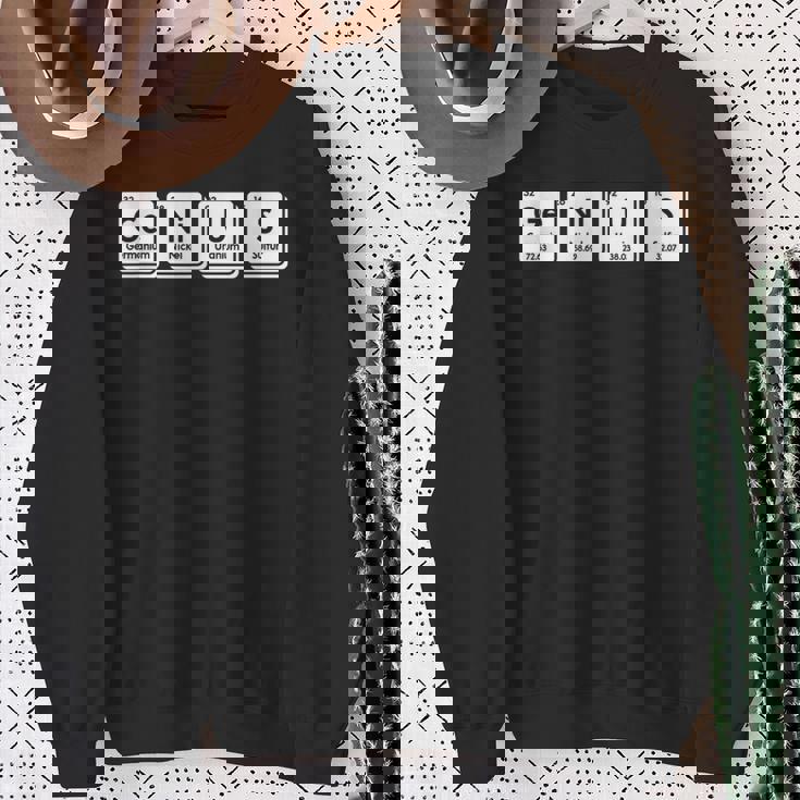 Genius Ge-Ni-U-S 化学元素科学周期表 スウェットシャツ 年配の女性への贈り物