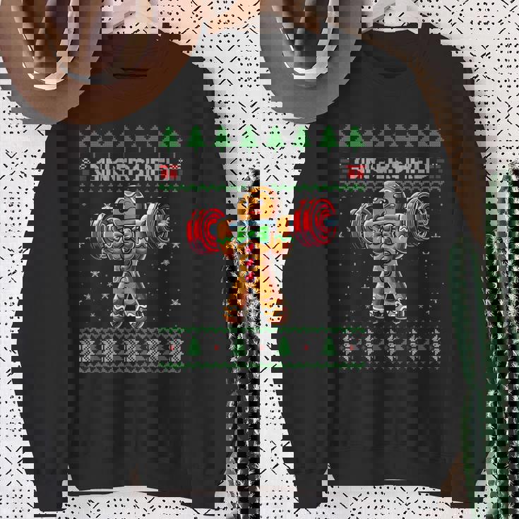 Gingershred Gym Christmas Ugly Sweater Gingerbread Workout Sweatshirt Unisex Gifts for Old Women