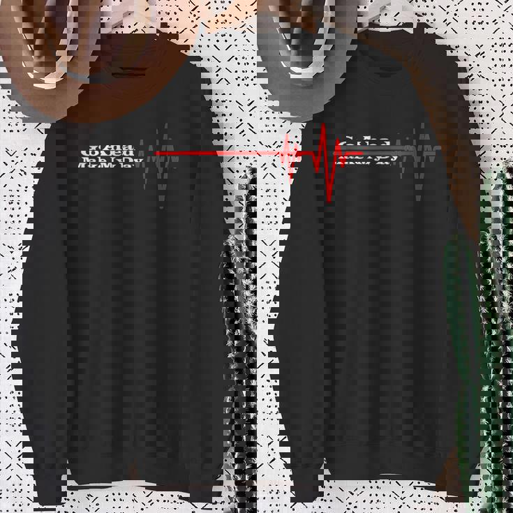 Go Ahead Make My Day おもしろギフト ヴィンテージ スウェットシャツ 年配の女性への贈り物