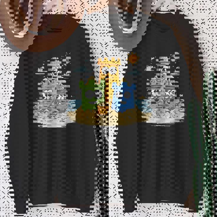 Happy Sandcastle Family Sunshine Day Tank Top Sweatshirt Unisex Gifts for Old Women