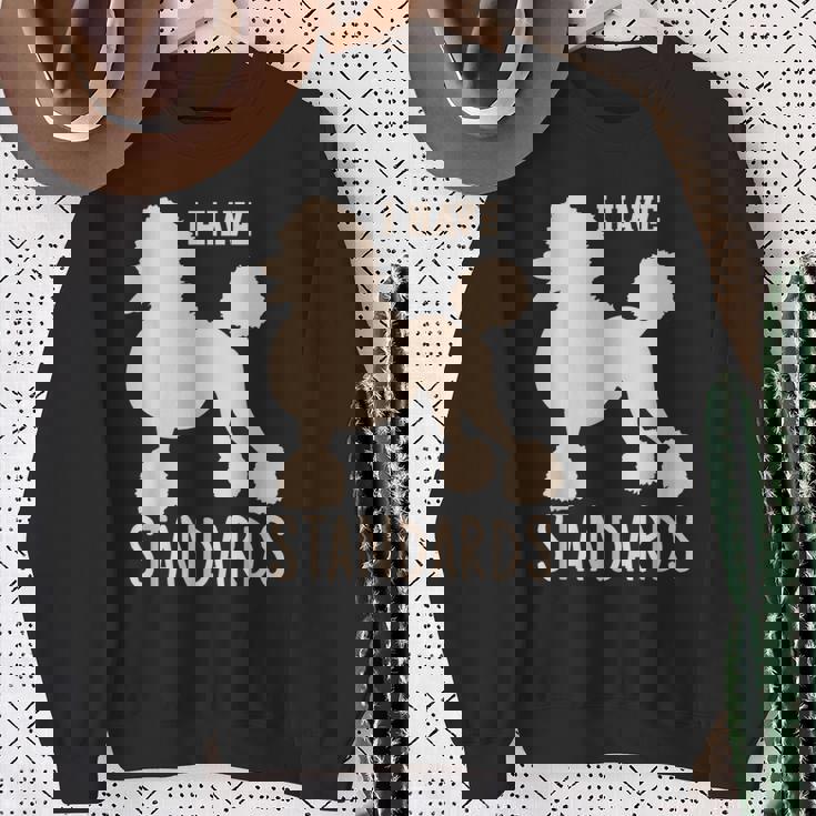 I Havetandards プードル キュート スタンダード プードル スウェットシャツ 年配の女性への贈り物