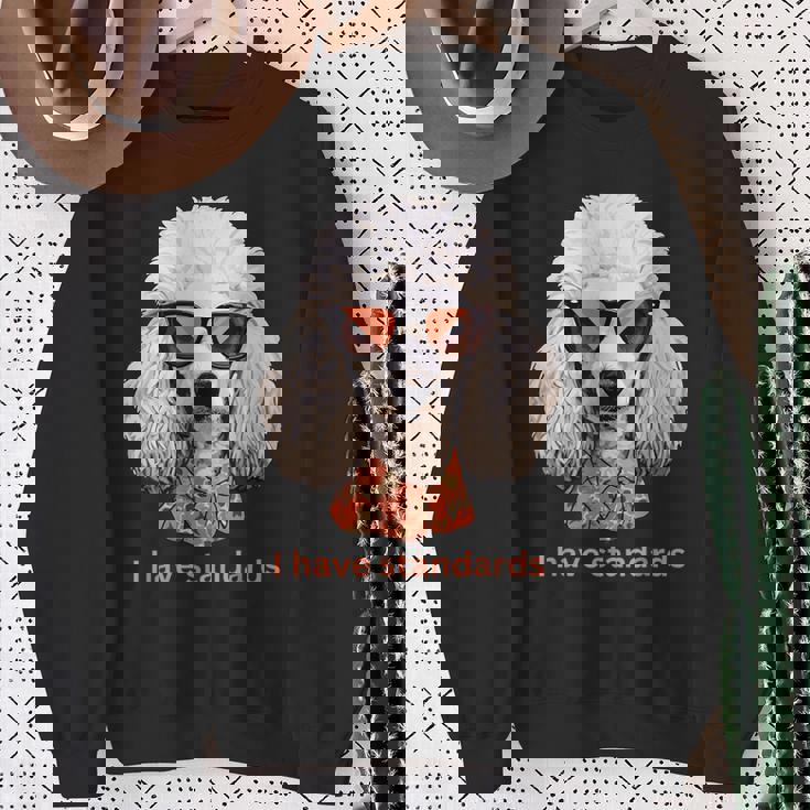 I Havetandardsファニースタンダードプードル愛好家デザイン スウェットシャツ 年配の女性への贈り物