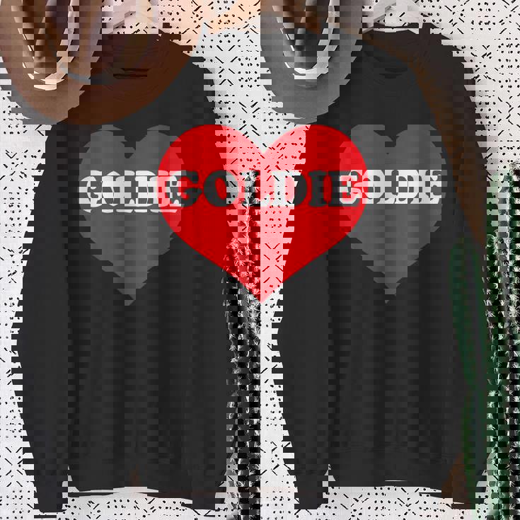 I Heart Goldie I Love Goldie カスタマイズ可 スウェットシャツ 年配の女性への贈り物