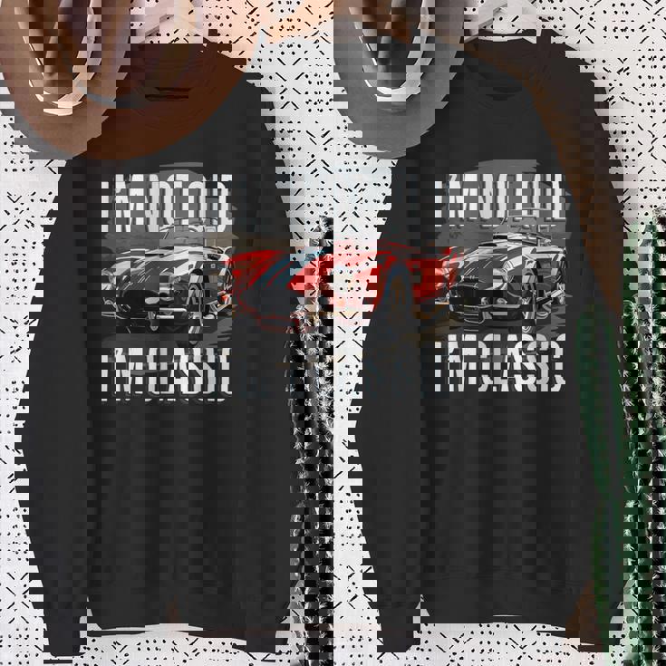 I'm Not Old I'm Classic レトロ フォード シェルビー コブラ マッスルカー スウェットシャツ 年配の女性への贈り物