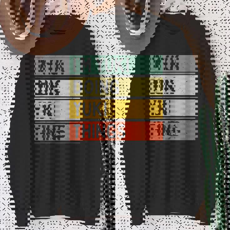 I'm Yuki Doing Yukiシングス 面白い 名言 スウェットシャツ 年配の女性への贈り物