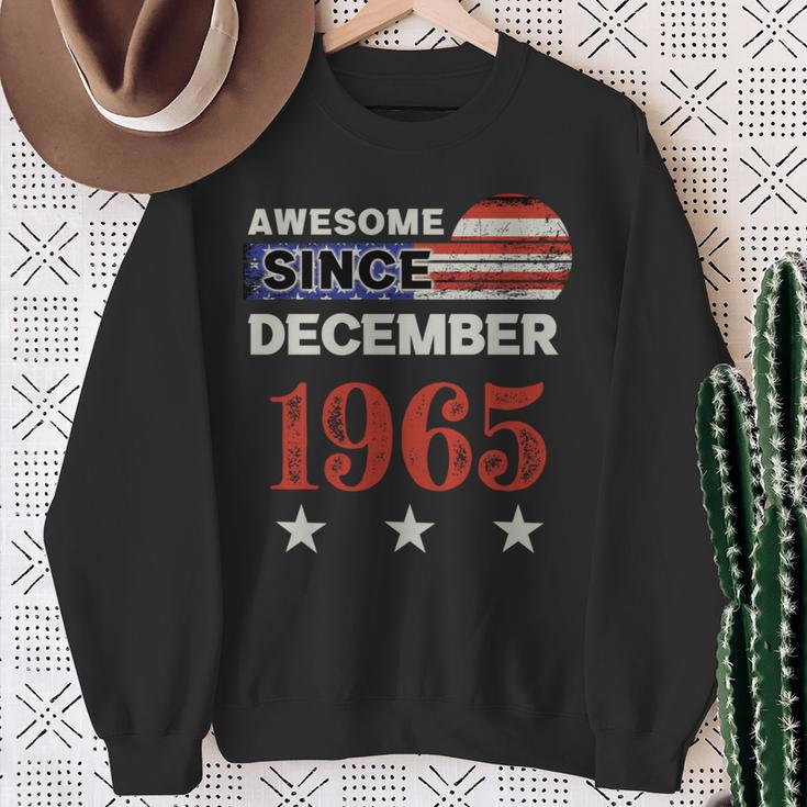 Impresionante Banderaintage De Estados Unidos Desde 1965 De Diciembre De 1965 Manga Larga Camisa de entrenamiento Regalos para ancianas