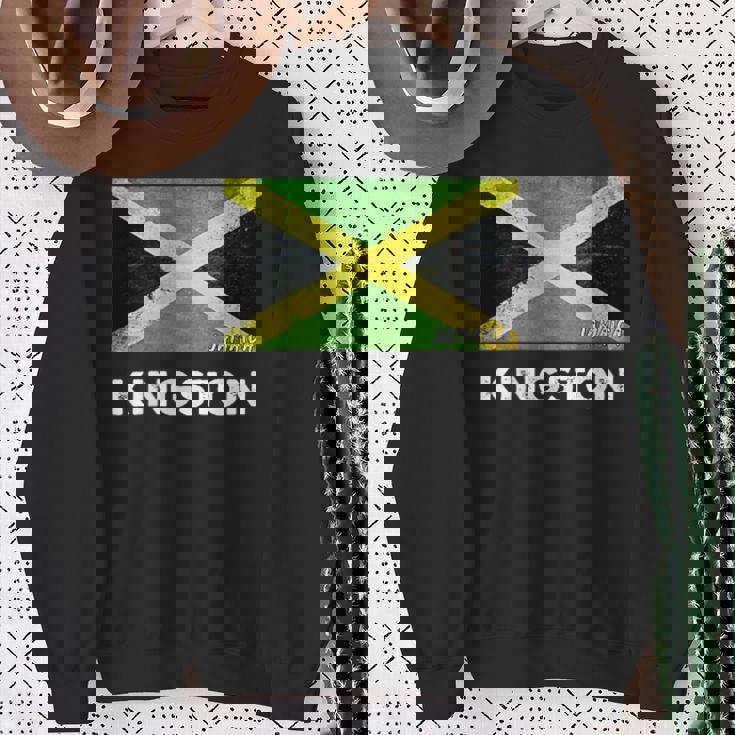 Kingston Jamaica Flag Jersey スウェットシャツ 年配の女性への贈り物