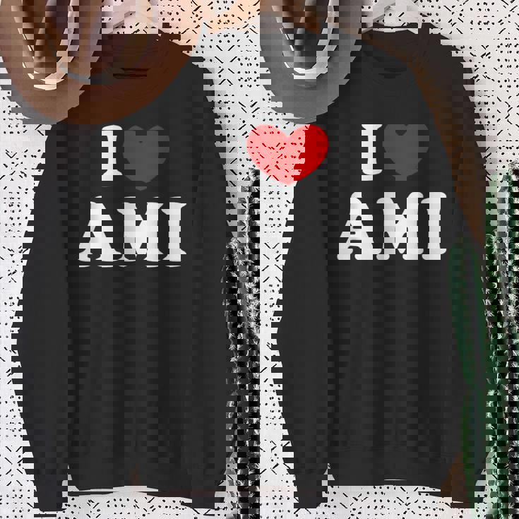 I Love Ami 私は愛する Ami スウェットシャツ 年配の女性への贈り物