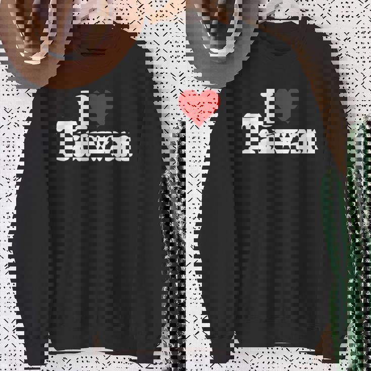 I Love Heart 台湾フォルモサ 台湾文化 長袖tシャツ スウェットシャツ 年配の女性への贈り物