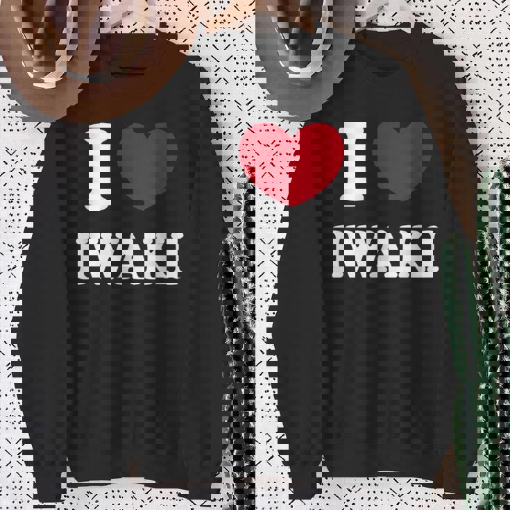 I Love Iwaki いわき大好き スウェットシャツ 年配の女性への贈り物