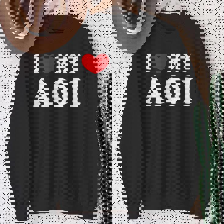 I Love My Aoi 私のあおいが大好き、私のあおいが好き スウェットシャツ 年配の女性への贈り物