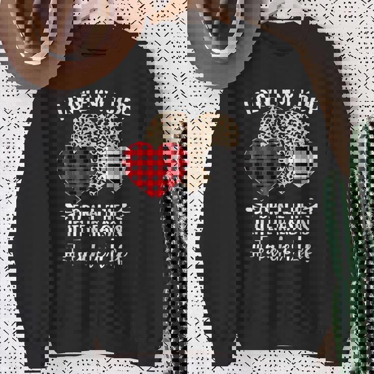 I Love My Job For All The Little Reasons バレンタインハート スウェットシャツ 年配の女性への贈り物