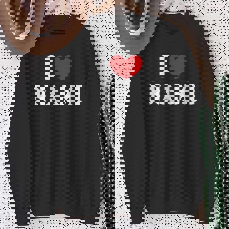 I Love Nami 私は愛する Nami スウェットシャツ 年配の女性への贈り物