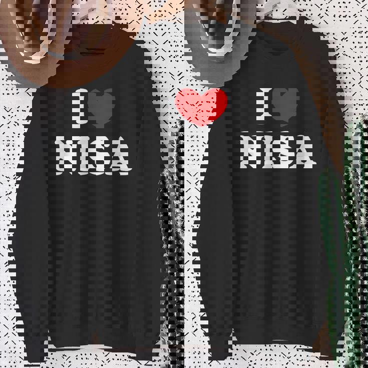 I Love Nisa 私は愛する Nisa スウェットシャツ 年配の女性への贈り物