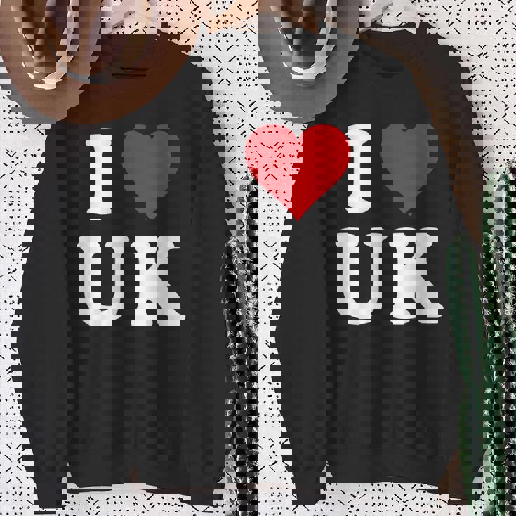 I Love Uk Initials I Heart UK First Last Name U K スウェットシャツ 年配の女性への贈り物