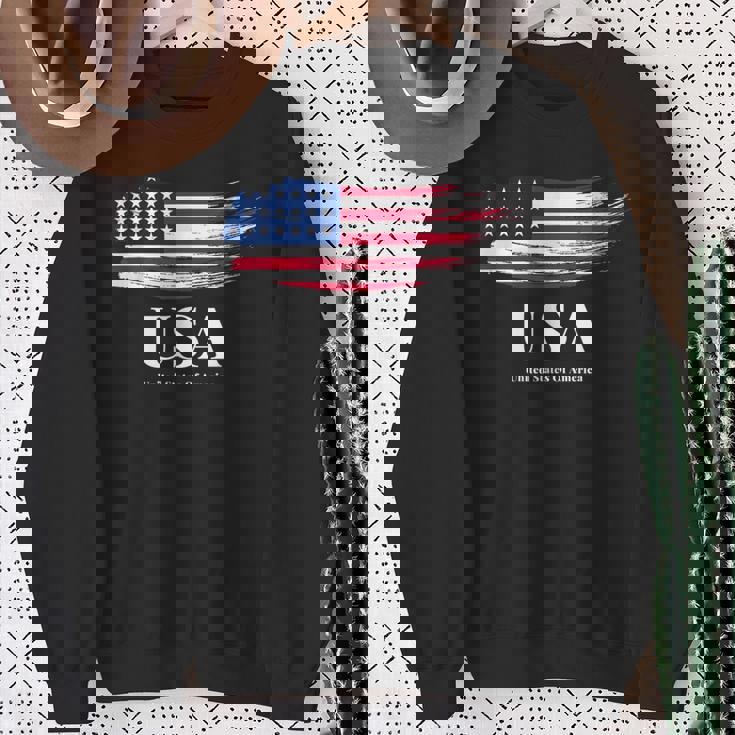 I Love Usa Cool Unitedtates Of America FlagUsa スウェットシャツ 年配の女性への贈り物
