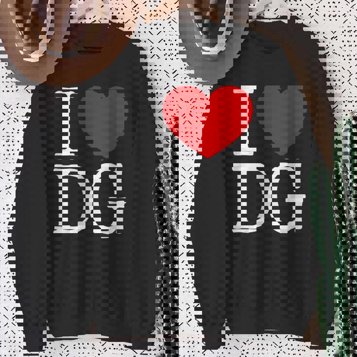 I Love ハート Dg スウェットシャツ 年配の女性への贈り物