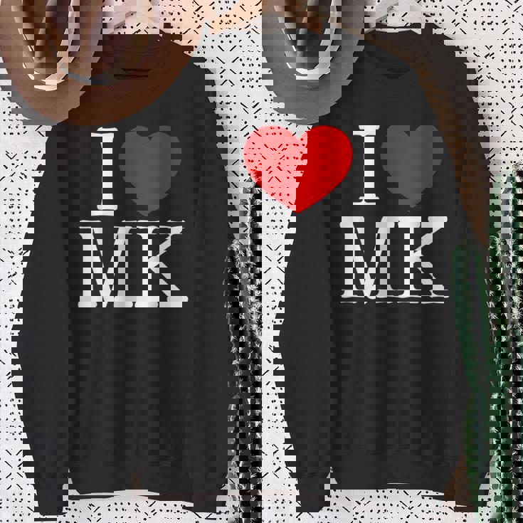 I Love ハート Mk スウェットシャツ 年配の女性への贈り物