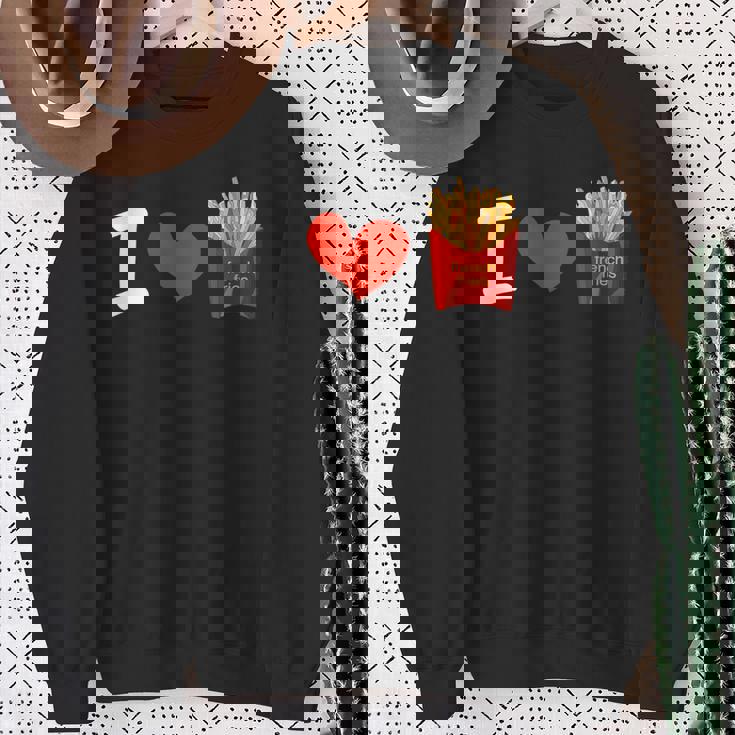 I Love フライドポテト ポテトラバーフライデー スウェットシャツ 年配の女性への贈り物