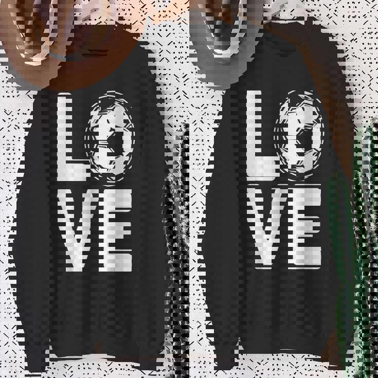 Loveoocer 愛を言うサッカー スウェットシャツ 年配の女性への贈り物