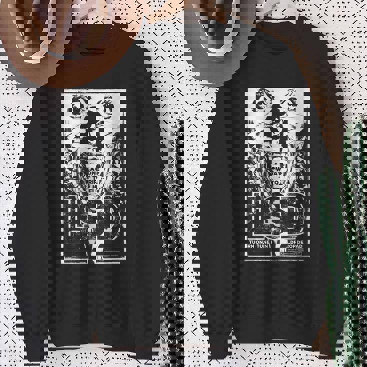Lsd ヒステリア – レトログラインドハウスb-ムービーアート 長袖tシャツ スウェットシャツ 年配の女性への贈り物
