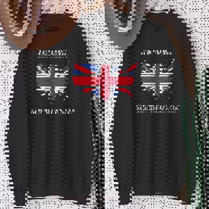 Make America Great Britain Again ドナルド・トランプ 面白いシャツ スウェットシャツ 年配の女性への贈り物