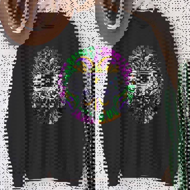 Mardi Gras おもしろ絞り染め ゲーマー 男の子服 メンズゲーム スウェットシャツ 年配の女性への贈り物