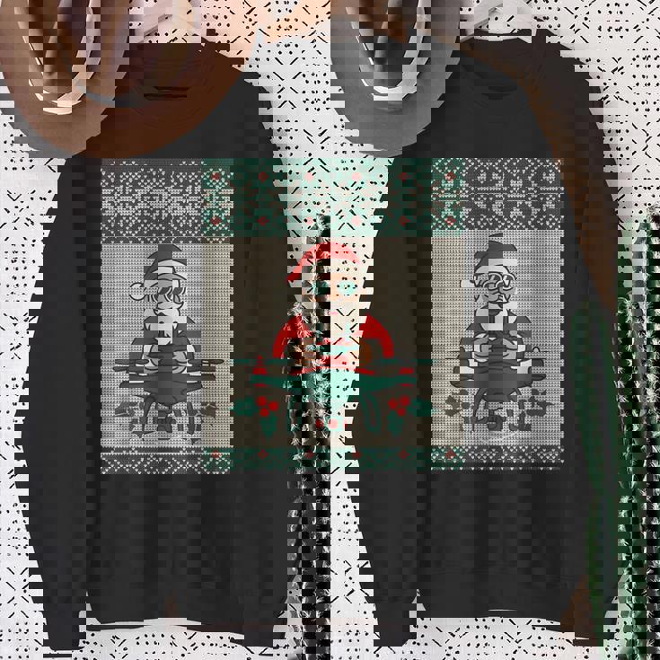Modern Santa Drone Pilot Ugly Christmas Sweat Sweatshirt Unisex Gifts for Old Women