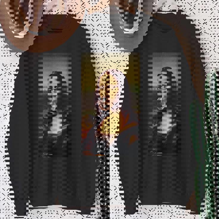 Mona Lisa チューインガム レオナルド・ダ・ヴィンチ ジョコンダ イタリアアート スウェットシャツ 年配の女性への贈り物