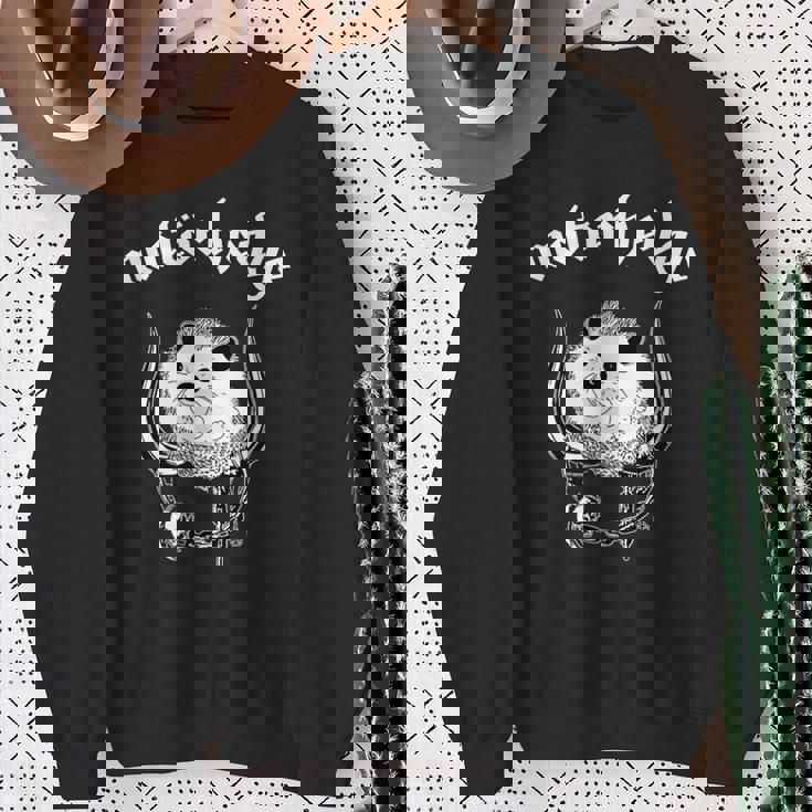 Motorhedge ヘビーメタル ハリネズミ ハリネズミ スウェットシャツ 年配の女性への贈り物