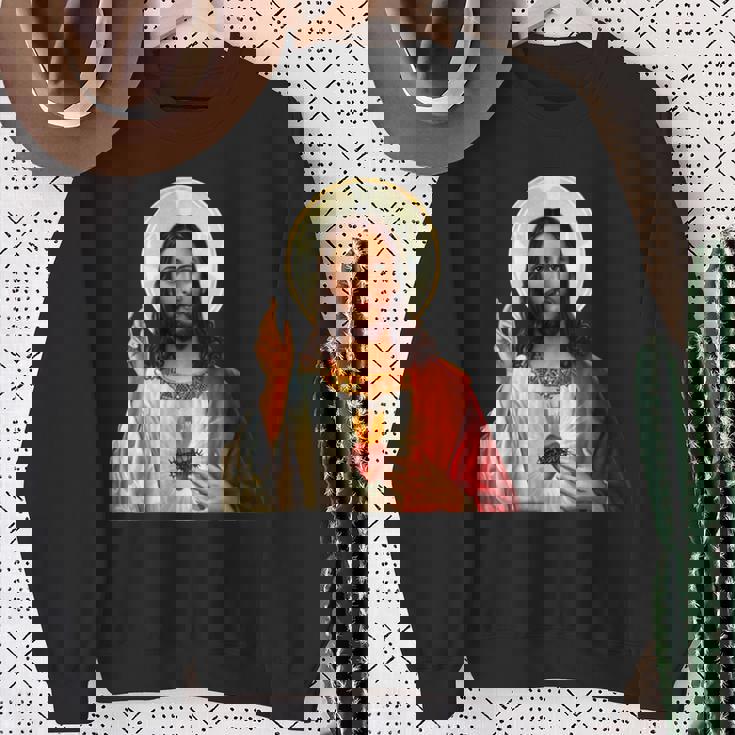 Myuperhero Is Jesus、Faith Love Godシャツ スウェットシャツ 年配の女性への贈り物