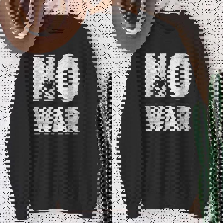 No War Peace No War No WarNo War スウェットシャツ 年配の女性への贈り物