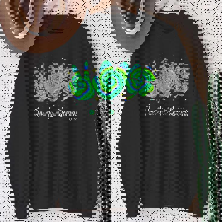 Peace Lovehenaniganst Patrick's Day Green Tie Dye スウェットシャツ 年配の女性への贈り物