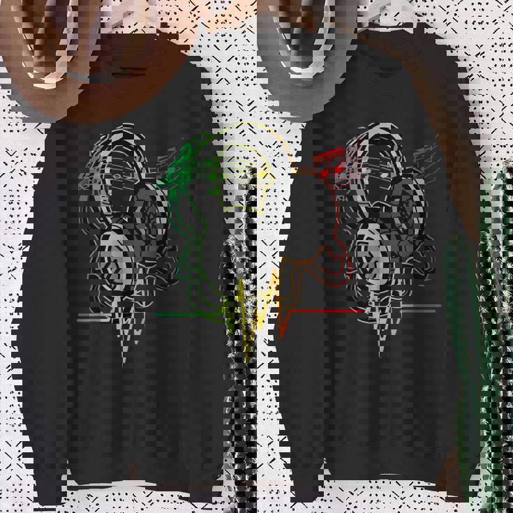 Rasta レゲエ ミュージックヘッドフォン ビンテージ スウェットシャツ 年配の女性への贈り物