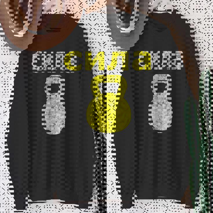 Russiantrength ケトルベル 筋力ワークアウトエクササイズ スウェットシャツ 年配の女性への贈り物