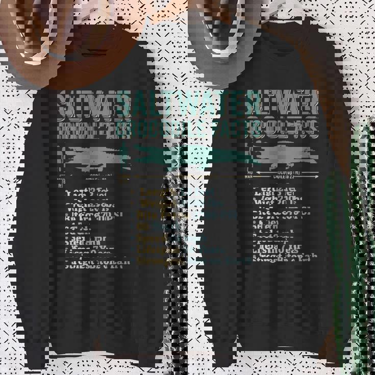 Saltwater Crocodile Facts Diagram Statistics Info Sweatshirt Unisex Gifts for Old Women Saltwater Crocodile Facts Diagram Statistics Info Sweatshirt Unisex Gifts for Old Women