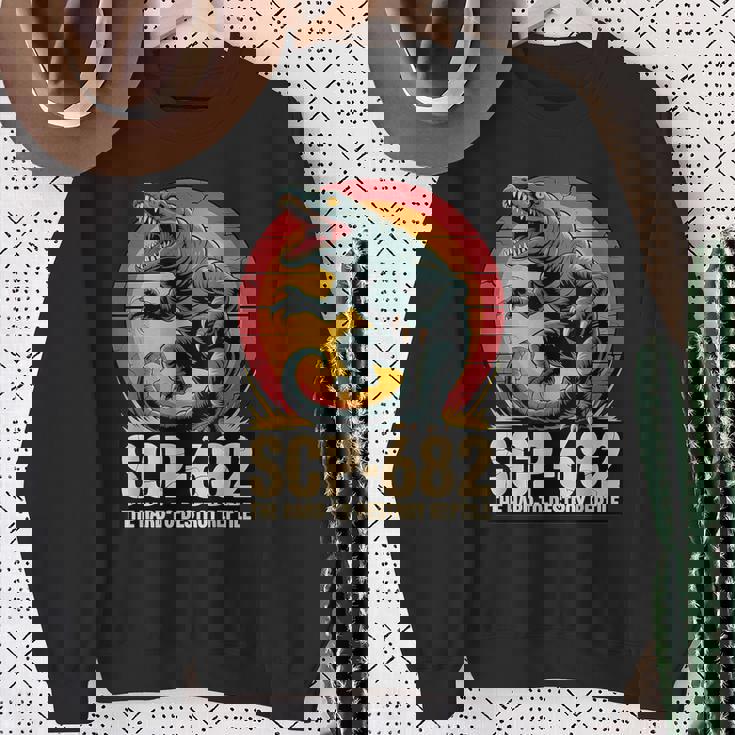 Scp-682 破壊しづらい爬虫類モンスターcpファンデーション スウェットシャツ 年配の女性への贈り物