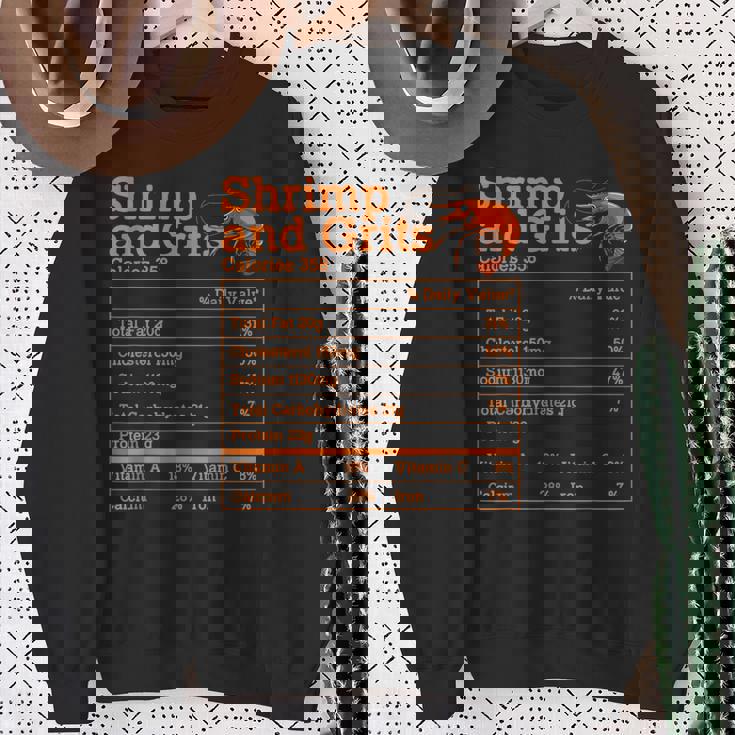 Shrimp And Grits Nutrition Facts Label Calories Protein Food スウェットシャツ 年配の女性への贈り物