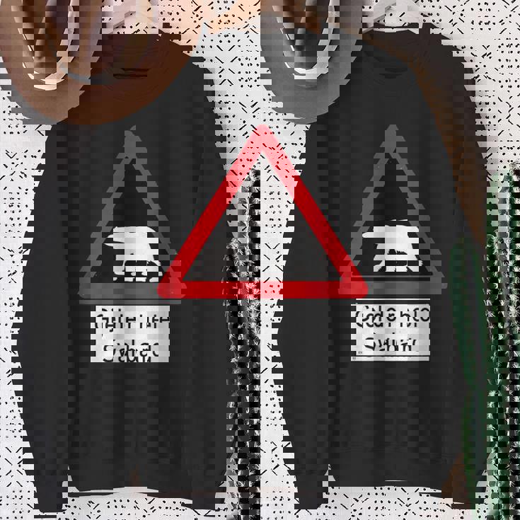 Svalbard ホッキョクグマ サイン スウェットシャツ 年配の女性への贈り物