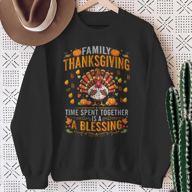 Thanksgiving Family Time Together Turkey Blessing Tee Tank Top Sweatshirt Unisex Gifts for Old Women