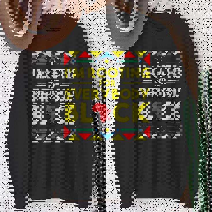 History I'm Rooting For Everybody ブラック アフリカ スウェットシャツ 年配の女性への贈り物